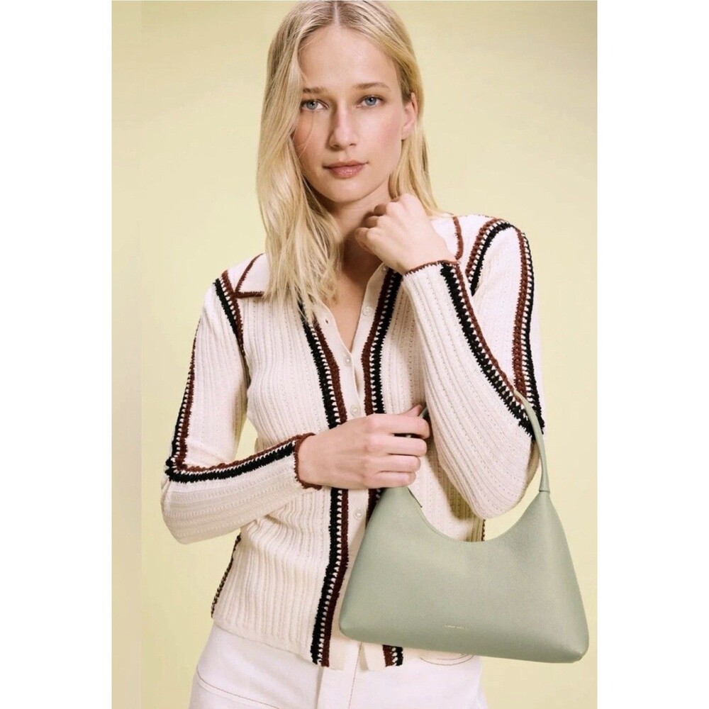 Mansur Gavriel Mini Candy Hobo Bag Sage Green Pebbled Leather Shldr Bag. READ